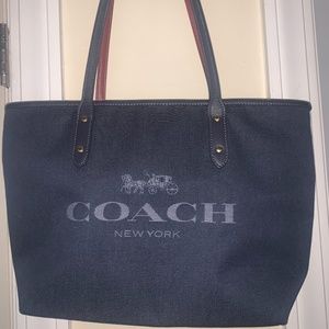 Denim Coach Small Tote